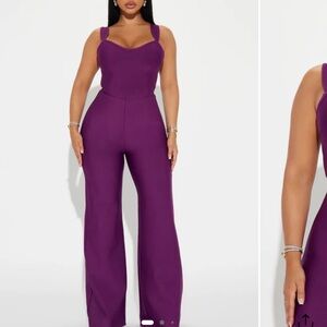 Fashion Nova Deep Purple Jumpsuit